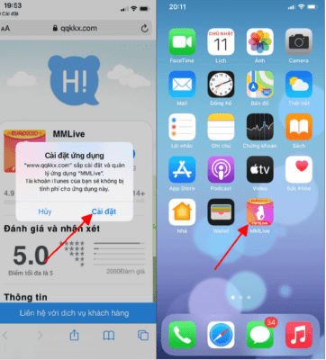 Hướng dẫn tải xuống và cài đặt mmlive io