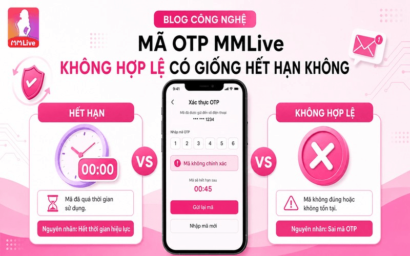 Mã OTP MMLive không hợp lệ có giống hết hạn không?