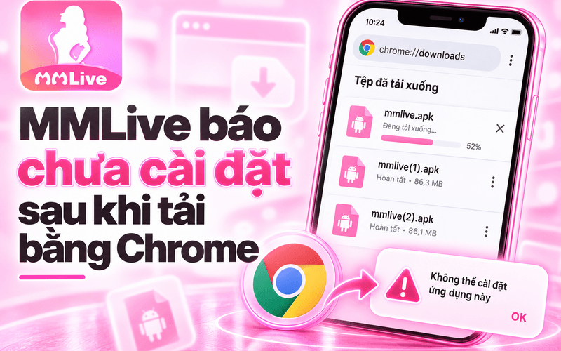 MMLive báo chưa cài đặt sau khi tải bằng Chrome